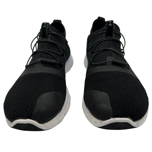 Under Armour Mens 10 Black White Lightweight Athletic Running Shoes Mesh Upper - Picture 7 of 13